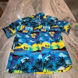 Vintage Pacific Legend Men's 3XL‎ Hawaiian Shirt short Sleeve Button Vacation